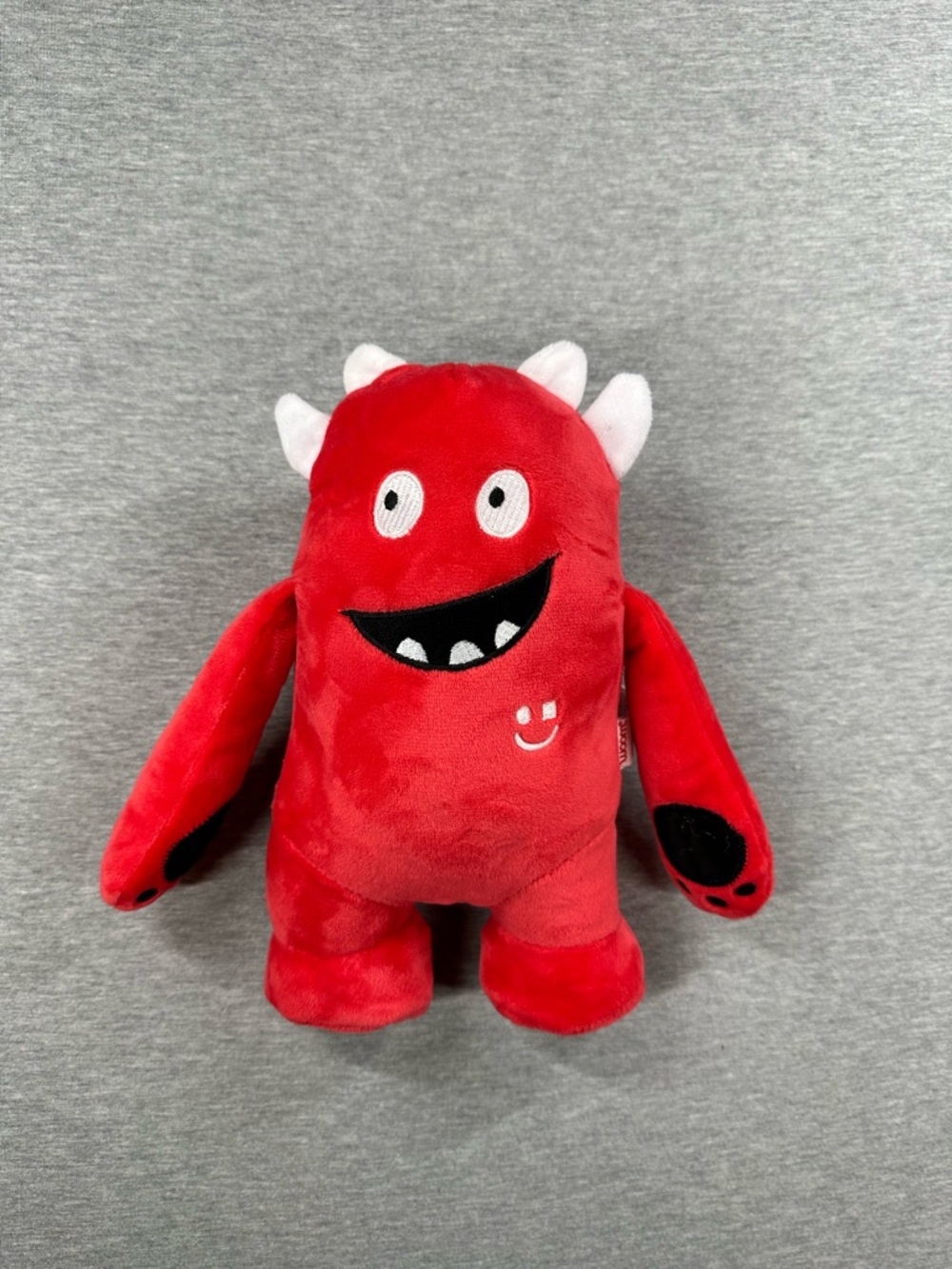 Woom Plush Red Monster Stuffed Toy - Soft Cuddly Comfort Buddy